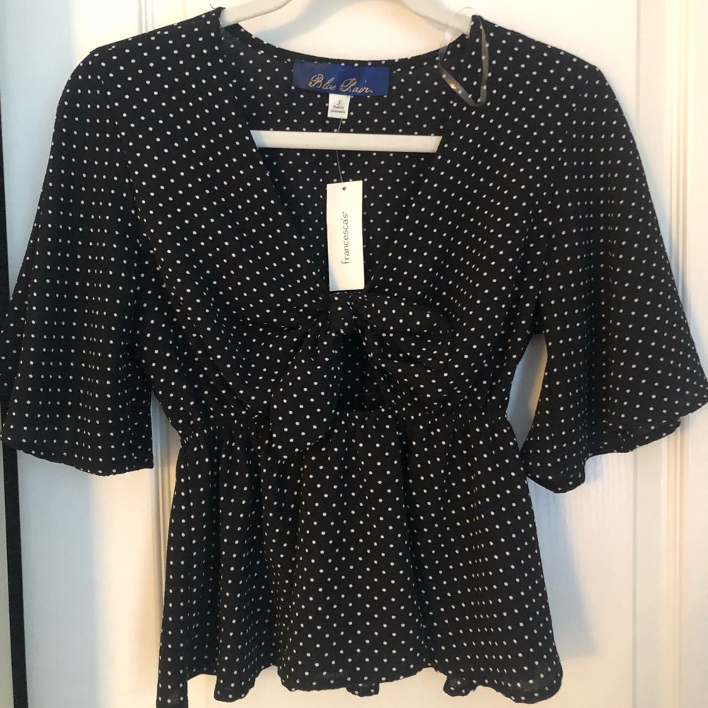 francescas polka dot top